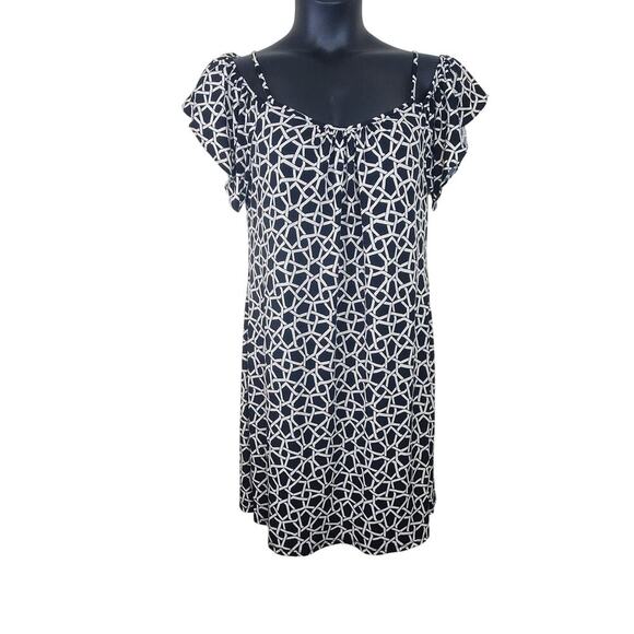 DB ESTABLISHED 1962 Dresses & Skirts - DB ESTABLISHED 1962 Black & White Print Cold Shoulder Mini Dress | Medium